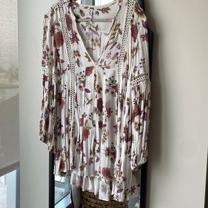 Free People Floral Tunic